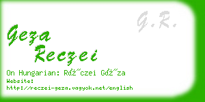 geza reczei business card